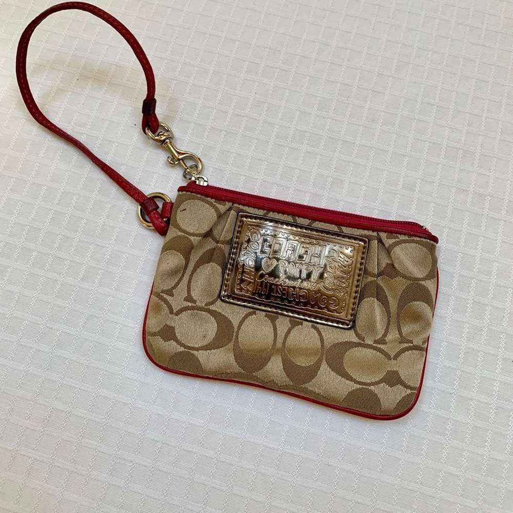 Coach poppy collection wristlet